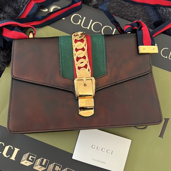 Gucci Sylvie should bag - rare design NWT - Picture 5 of 17